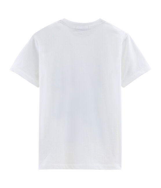 Tee-shirt mixte motif carte postale blanc ECUME