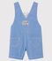 Salopette courte en toile rayée bébé garçon bleu SURF/blanc ECUME