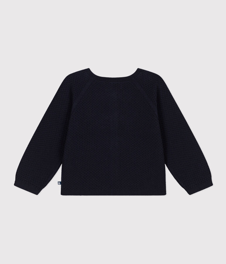 Cardigan en coton enfant fille bleu SMOKING