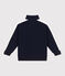 Sweatshirt zippé col montant enfant en coton uni bleu SMOKING