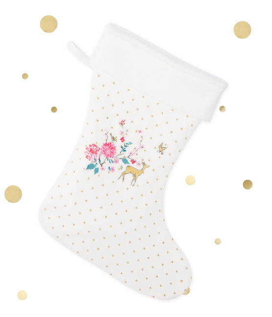 Chaussettes de Noël fille blanc LAIT/jaune OR