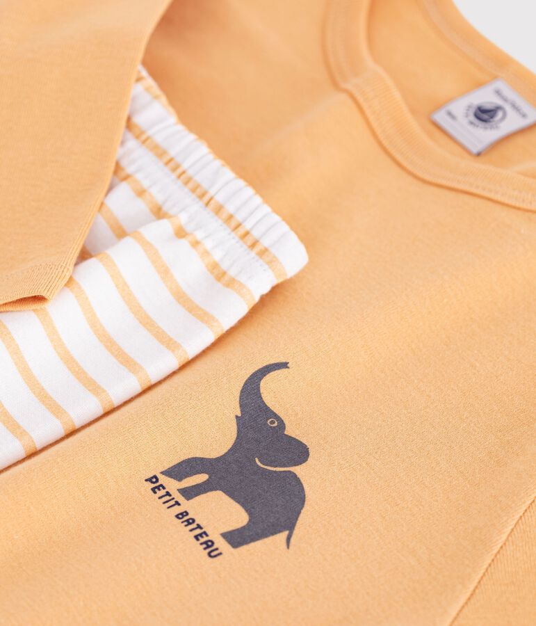 Pyjama en coton enfant beige/multicouleur