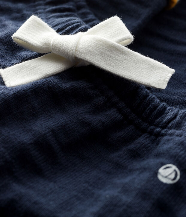 Pantalon b&eacute;b&eacute; gar&ccedil;on en tubique bleu