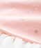 Robe en molleton bébé. rose MINOIS/blanc MARSHMALLOW