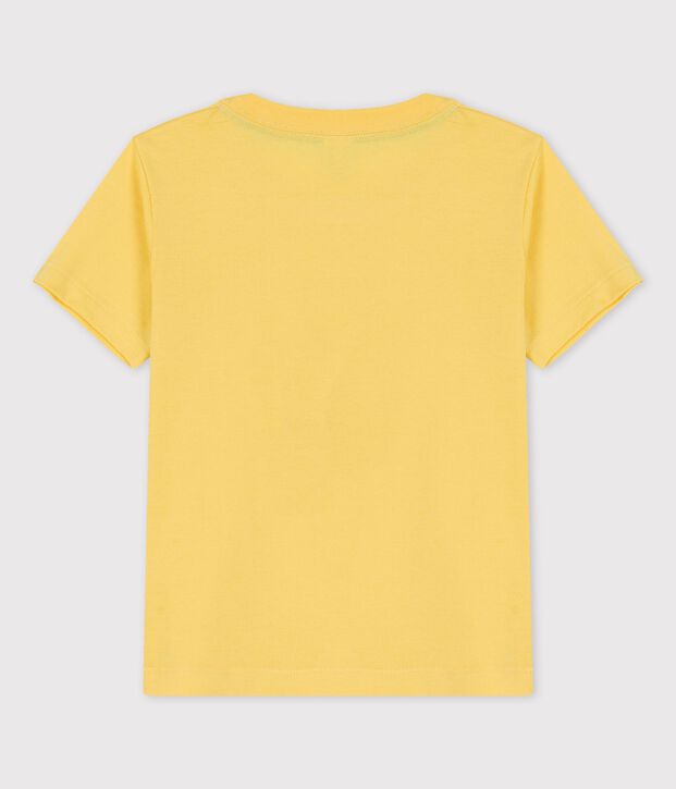 T-shirt manches courtes en coton enfant gar&ccedil;on jaune