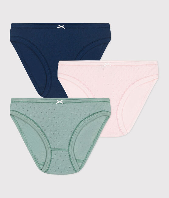 Lot de 3 culottes enfant en coton unies variante 1