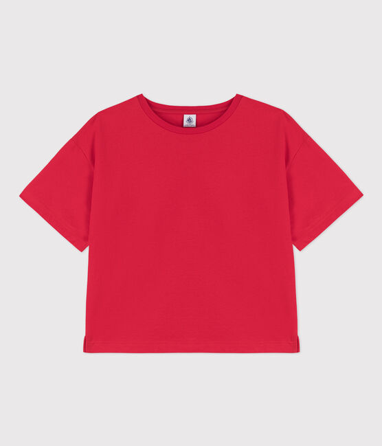 Tee-shirt LE BOXY en coton Femme rouge PEPS