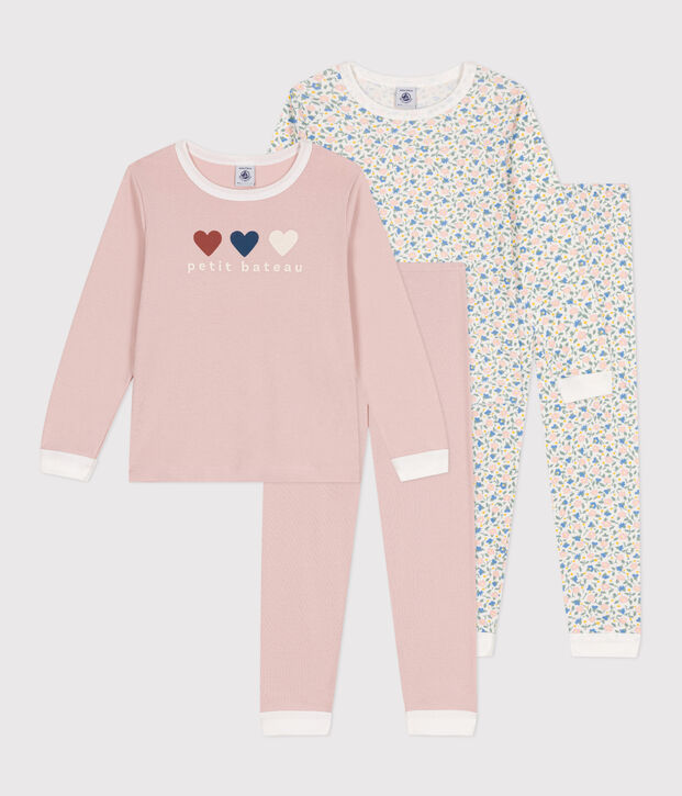 Lot de 2 pyjamas enfant en coton multicouleur