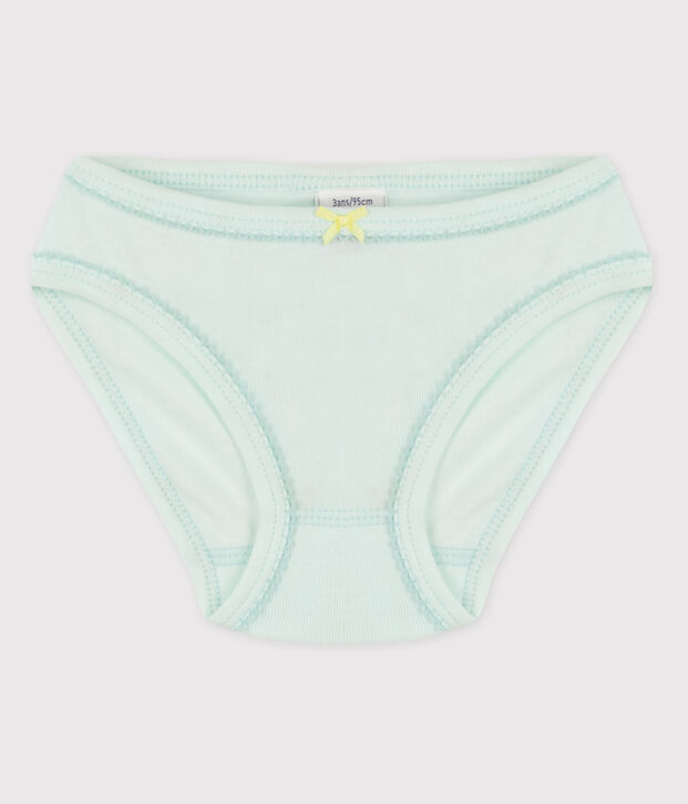 Culotte petite fille en coton bleu
