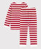 Pyjama  rayé en velours enfant STOP/ MARSHMALLOW
