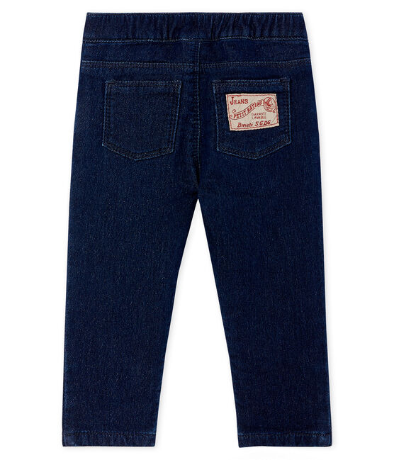 Pantalon maille effet denim bébé mixte bleu JEAN