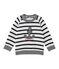 Sweat shirt bébé garçon rayures marinières blanc MARSHMALLOW/bleu SMOKING