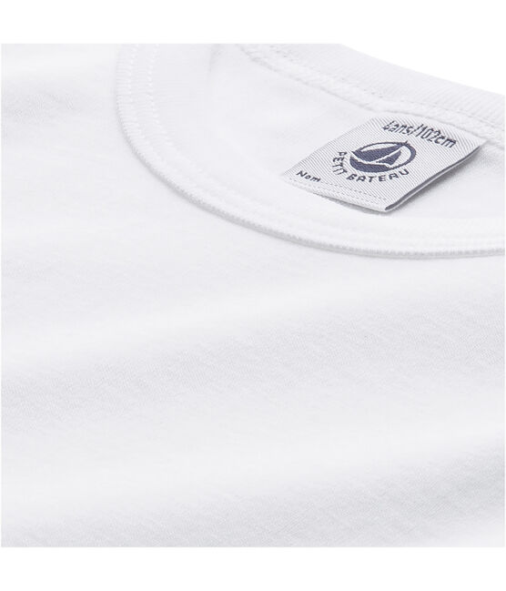 T-shirt garçon manches longues blanc Lait