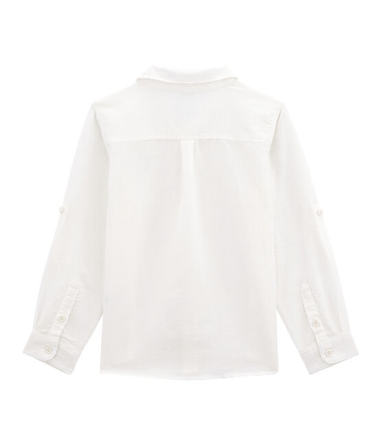Chemise en lin / coton garçon blanc LAIT