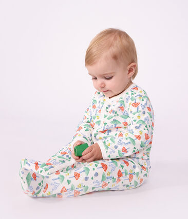 Pyjama bébé en molleton imprimé champignons