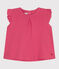 Blouse bébé en coton sans manches rose PEONIA