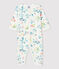Dors-bien sans pieds fleuri bébé fille en tubique blanc MARSHMALLOW/blanc MULTICO