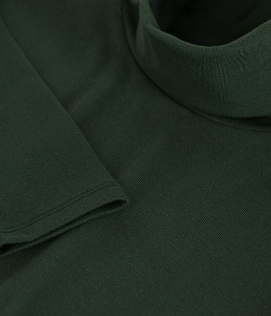 Tee-shirt col roulé L'ICONIQUE en coton Femme vert AVORIAZ