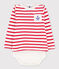 Body marinière bébé fille/garçon blanc MARSHMALLOW/bleu SURF