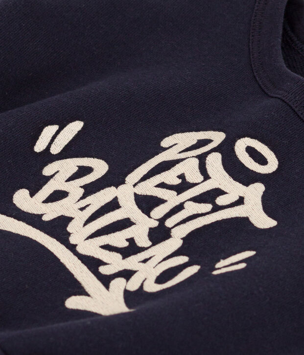 Sweatshirt en molleton b&eacute;b&eacute; bleu marine