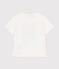 Tee-shirt manches courtes en jersey fin enfant garçon blanc MARSHMALLOW