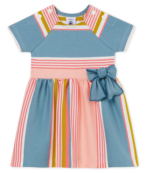 Robe mc rayee bebe fille blanc/multicouleur