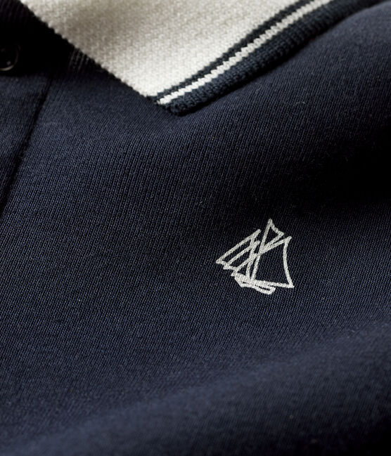 Polo manches courtes bébé garçon bleu SMOKING