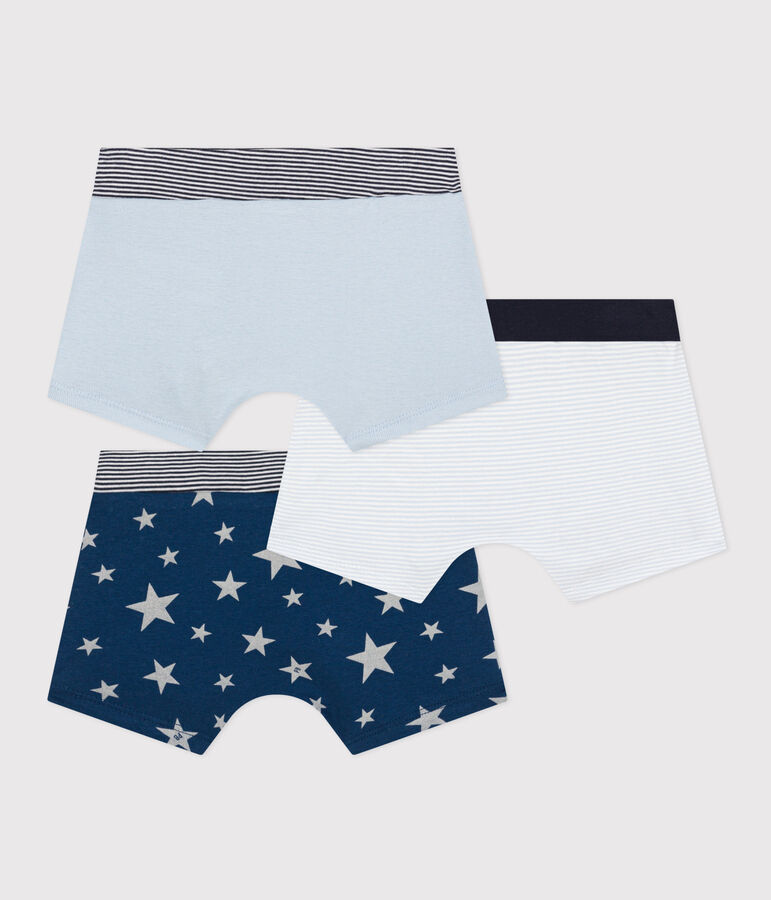 Lot de 3 boxers &eacute;toile en coton petit gar&ccedil;on variante 1