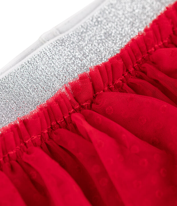 Legging b&eacute;b&eacute; avec jupe en tulle rouge