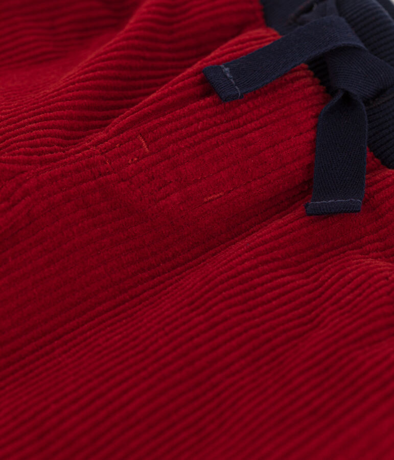 Pantalon regular en velours c&ocirc;tel&eacute; enfant gar&ccedil;on rouge
