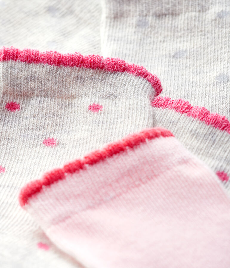 Lot de 3 paires de chaussettes b&eacute;b&eacute; fille multicouleur