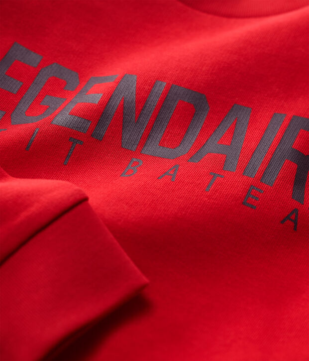Sweatshirt en molleton enfant gar&ccedil;on rouge