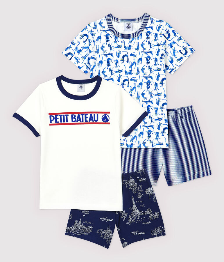 Lot de 2 pyjacourts petit gar&ccedil;on en coton variante 1