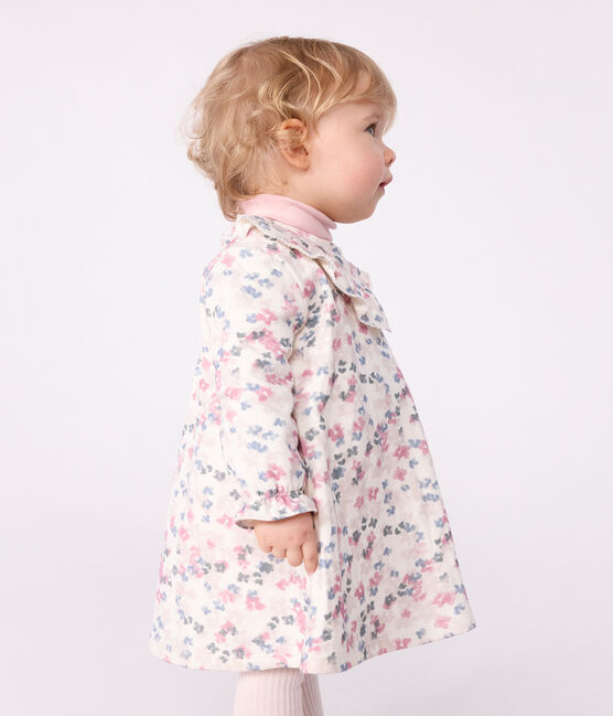 Robe bébé en coton manches longues imprimée fleurs MILK/ MULTICO