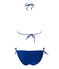 Maillot de bain femme 2 pièces uni bleu PERSE