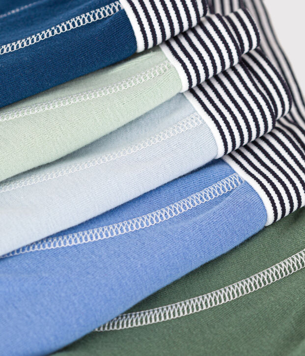 Lot de 5 boxers unis en coton enfant multicouleur