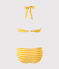 Maillot de bain 2 pièces femme rayé orange FUSION/blanc MARSHMALLOW
