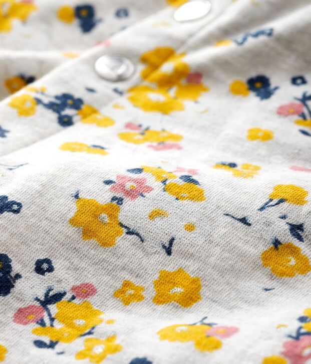 Cardigan en tubique b&eacute;b&eacute; fille beige/multicouleur