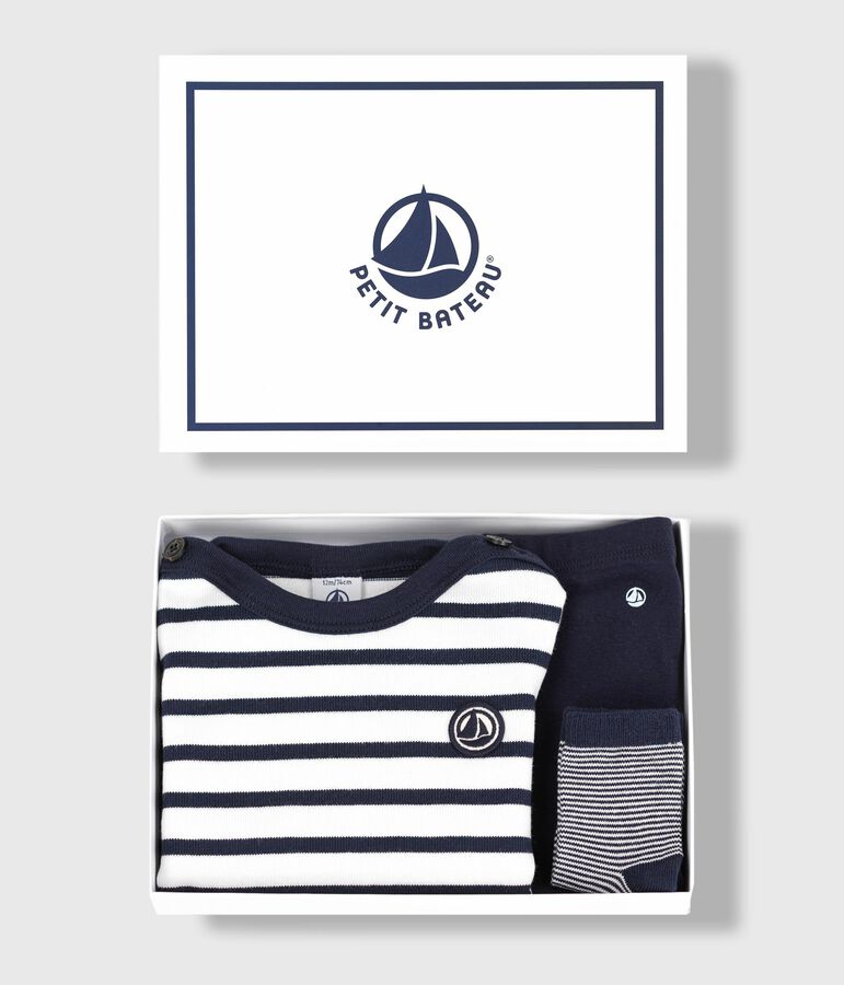 Ensemble cadeau b&eacute;b&eacute; trois pi&egrave;ces variante 1