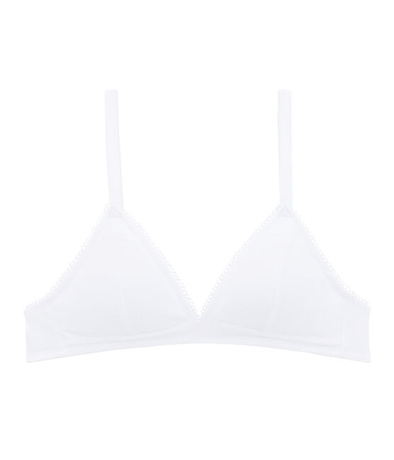 Soutien-gorge paddé fille blanc ECUME