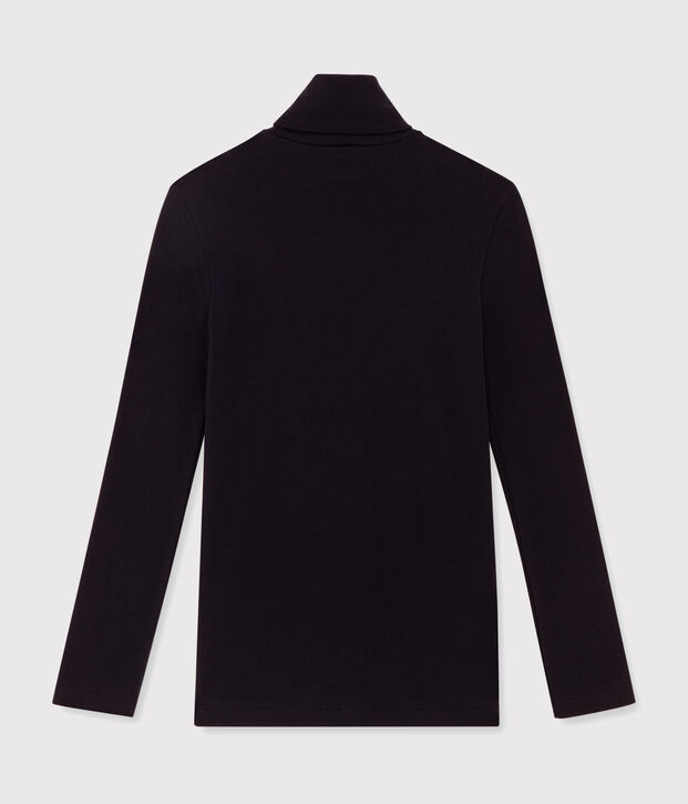 Tee-shirt col roul&eacute; L'ICONIQUE en coton Femme bleu