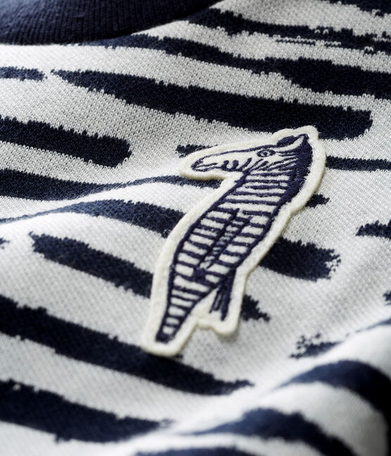 Sweatshirt bébé mixte Jean Jullien blanc MARSHMALLOW/ DASH CN