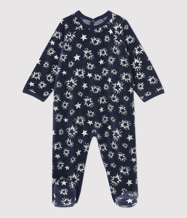 PETIT BATEAU - Dors-bien bébé imprimé étoiles en velours