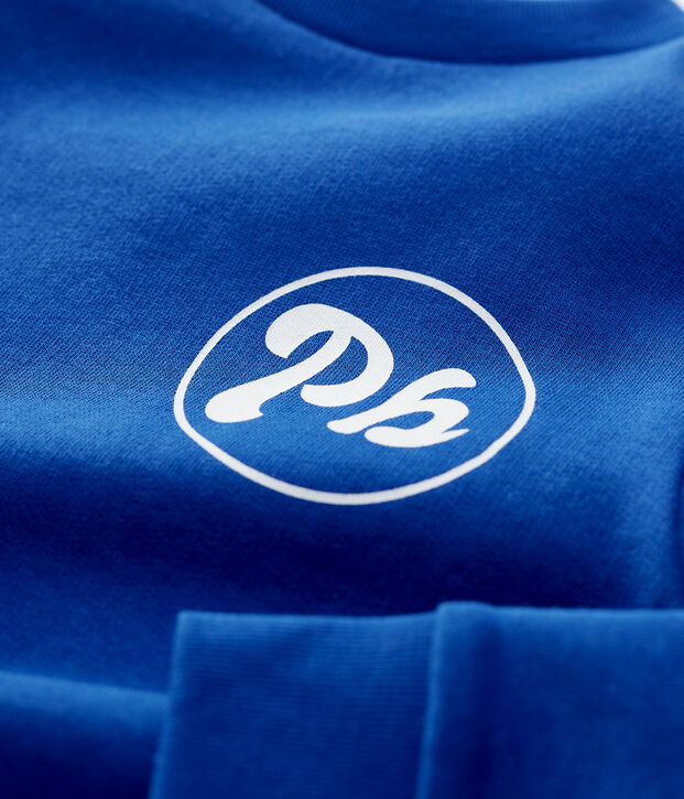 Sweatshirt en molleton enfant gar&ccedil;on bleu