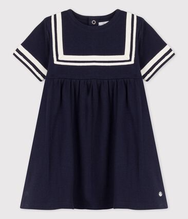 PETIT BATEAU - Robe style marin en coton bio bébé