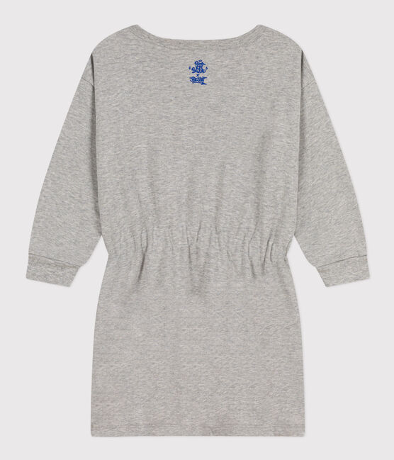 Robe manches longues en molleton brossé enfant fille gris CHATON CHINE