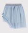 Jupe en tulle enfant unie pailletée bleu CO2/ ARGENT