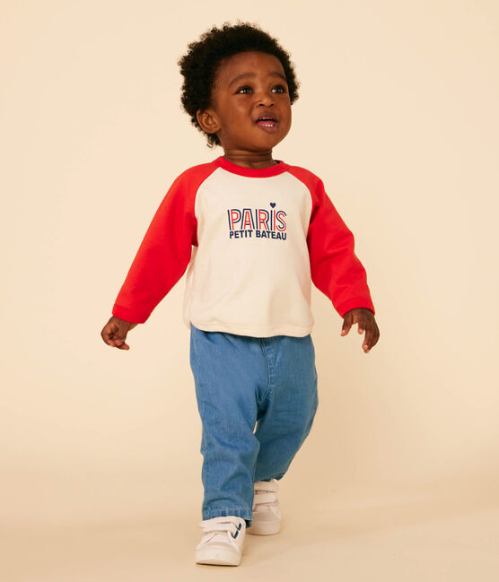 Sweatshirt en molleton léger bébé rouge AVALANCHE/ AURORA