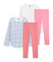 Duo de pyjamas petite fille en côte variante 1