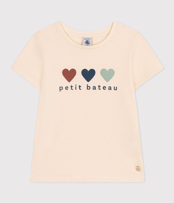 Tee-shirt en jersey léger enfant fille blanc AVALANCHE/ MEDIEVAL